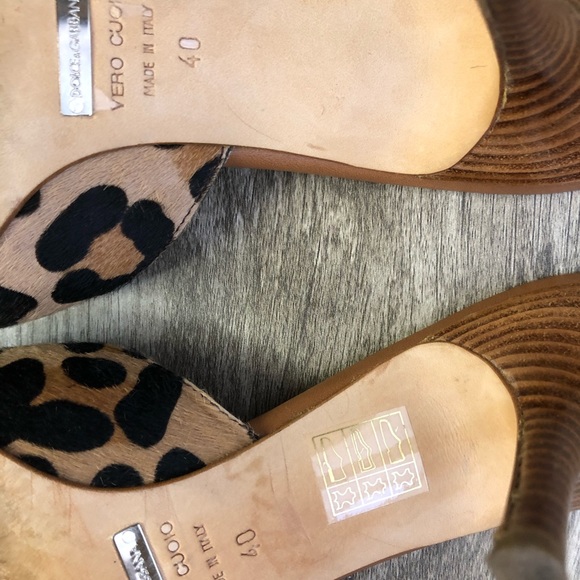 D&G Animal Print Fur Diamond Buckle Point Toe Heel - Picture 8 of 16